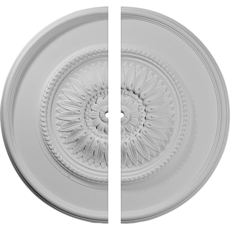 Ekena Millwork Wigan Ceiling Medallion, Two Piece (Fits Canopies up to 1"), 29 3/4"OD x 1"ID x 1 1/2"P CM29WG2-01000